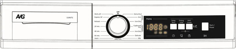AVG Heat Pump Dryer – 10 kg, Class A+