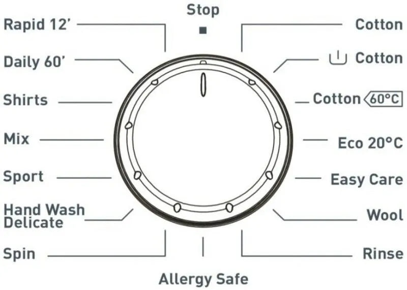 AVG Washing Machine – 9kg 1200RPM Inverter