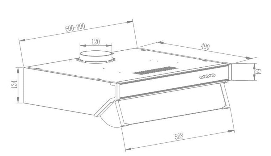 Freestanding Cooker Hood – 60cm – Inox