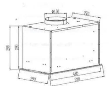 BUILD IN COOKER HOOD BLACK GLASS