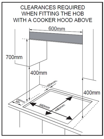 4 Gas Burner Hob – Inox – Cast Iron Pan Supports