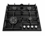 GENERAL 4GAS HOB BLACK GASS 60CM