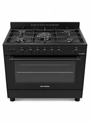 FRESH - Freestanding Gas Cooker 80cm 5 Burners Black