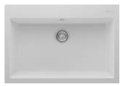 Granitek Sink – 1 Square Bowl, 770 × 530 mm, White