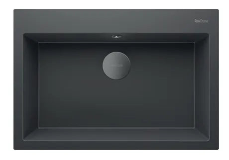 RealStone Sink – 1 Bowl, 770 × 530 mm, Anthracite