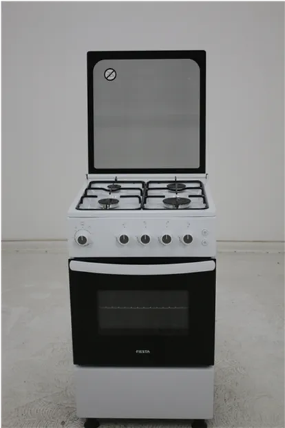 Fiesta – Freestanding Gas Cooker 50cm, 4 Burners, Auto Ignition, White