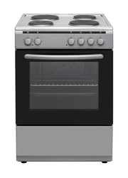 AVG – Freestanding Electric Cooker 60cm, 4 Hot Plates, Silver