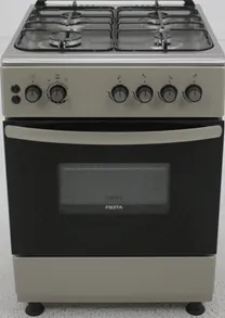 Fiesta – Freestanding Gas Cooker 60cm, Gas Oven with Fan, Inox