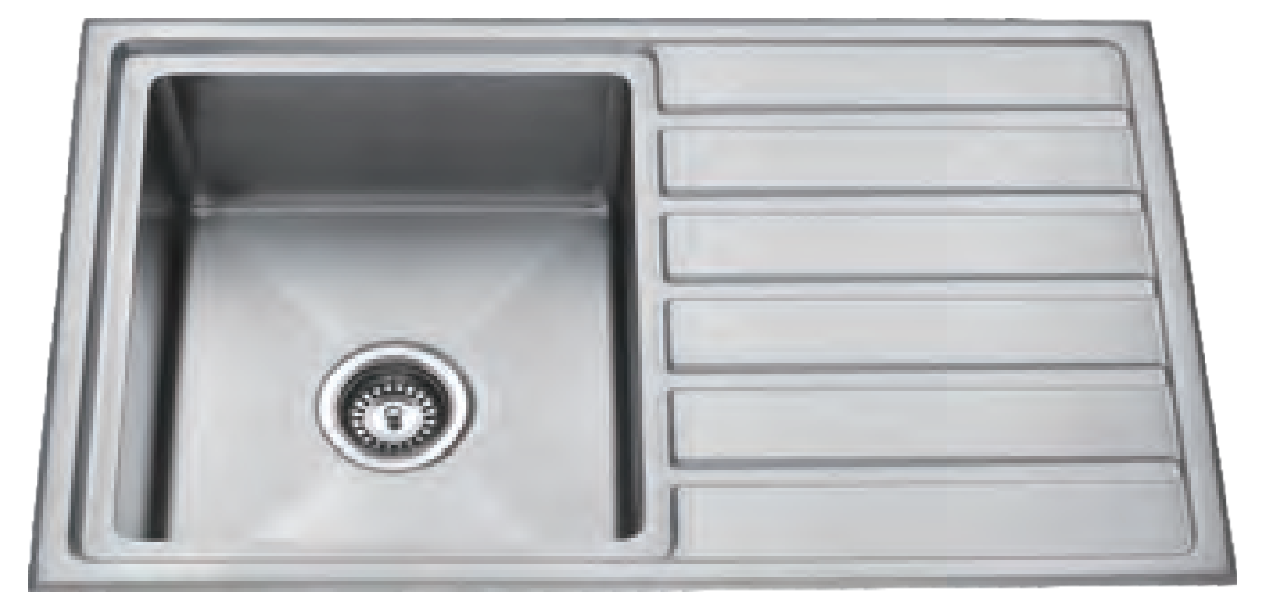 HAND MADE – Stainless Steel Sink 1 Bowl with Drainer 80cm