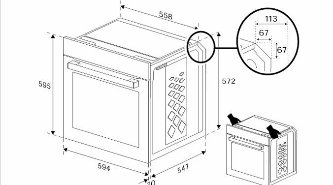 GRUNDIG 72L Built-In Double Electric Oven – Class A+