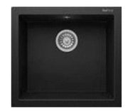 RealStone Sink – 1 Square Bowl, 520 × 470 mm, Anthracite