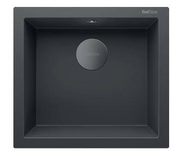 RealStone Sink – 1 Bowl, 520 × 470 mm, Anthracite