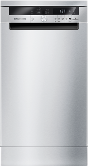 Grundig 45cm Freestanding Dishwasher – Inox – 10 Place Settings – Class E