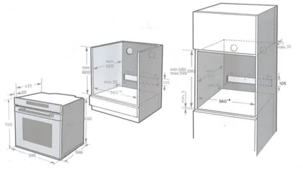 Hauss Build In Oven Including Microwave ,Inox , 72lt , Class D