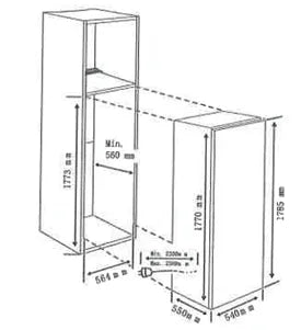 AVG – Built-In Fridge – 304L – No Frost – Class E