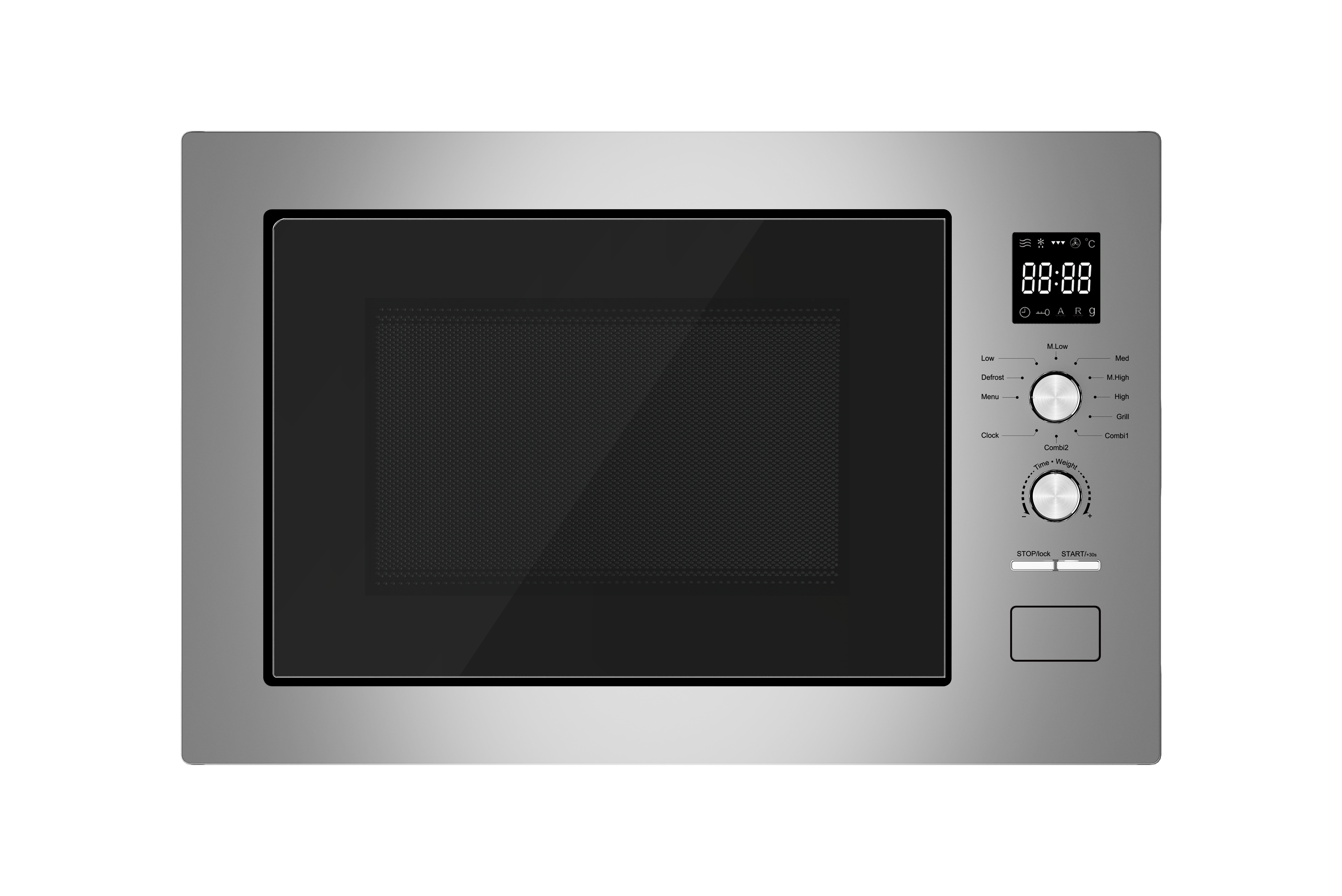 Hyundai Built-In Microwave with Grill – 28L – Stainless Steel