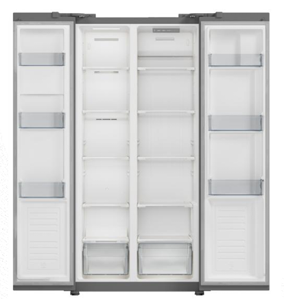 Hyundai Side-by-Side Fridge Freezer – 505L – Black Glass – No Frost – Class E