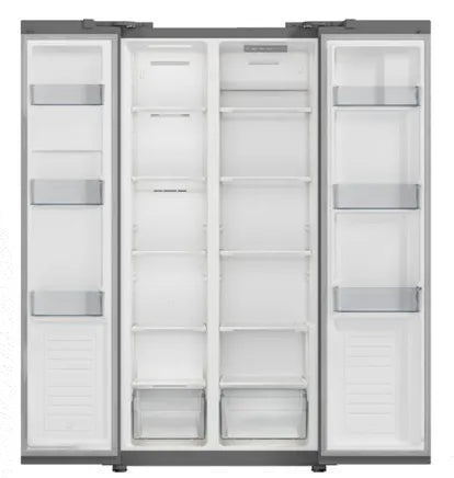 Hyundai Side-by-Side Fridge Freezer – 505L – Black Glass – No Frost – Class E