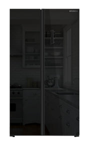 Hyundai Side-by-Side Fridge Freezer – 505L – Black Glass – No Frost – Class E