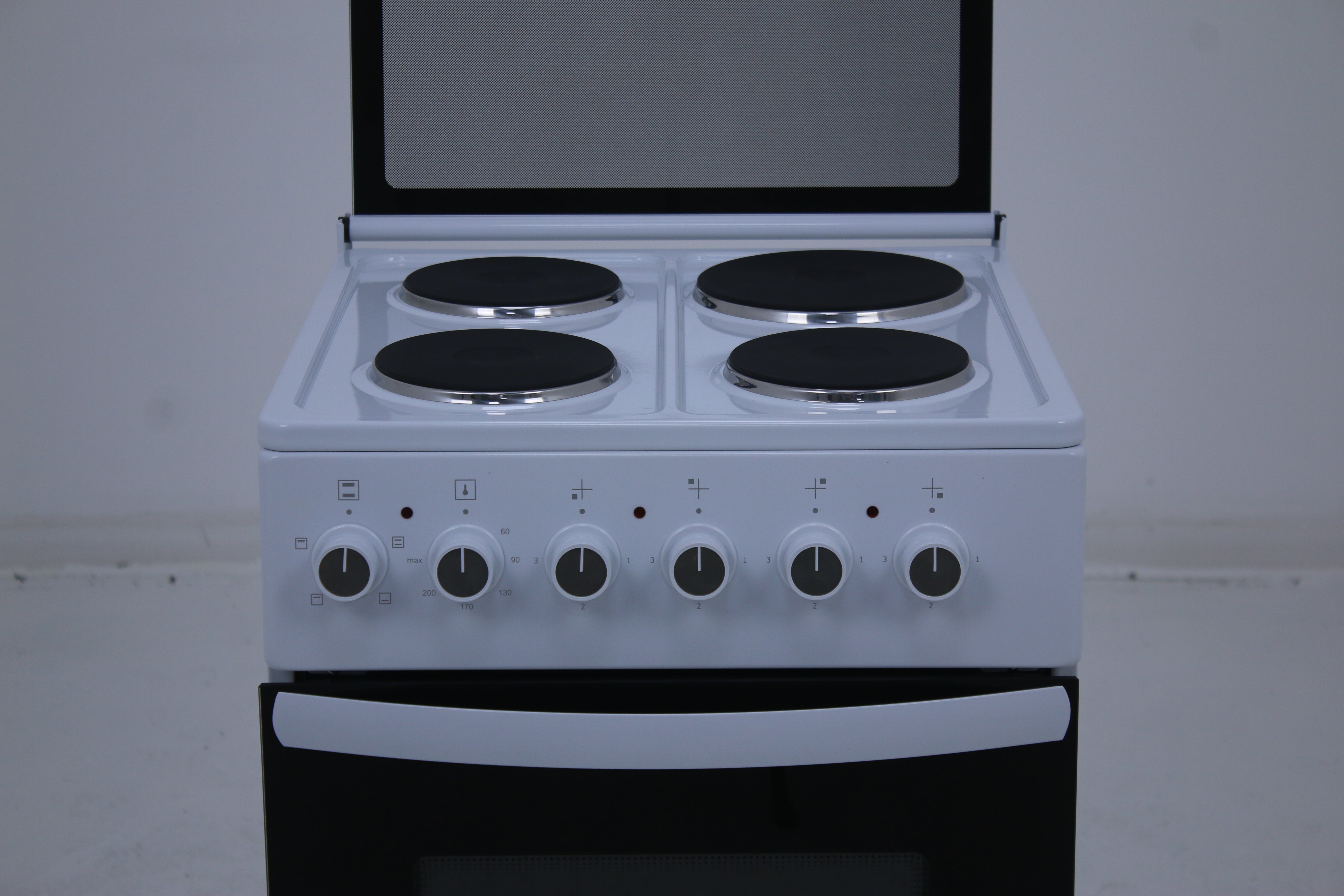 Fiesta – Freestanding Electric Cooker 50cm, 4 Hot Plates, White