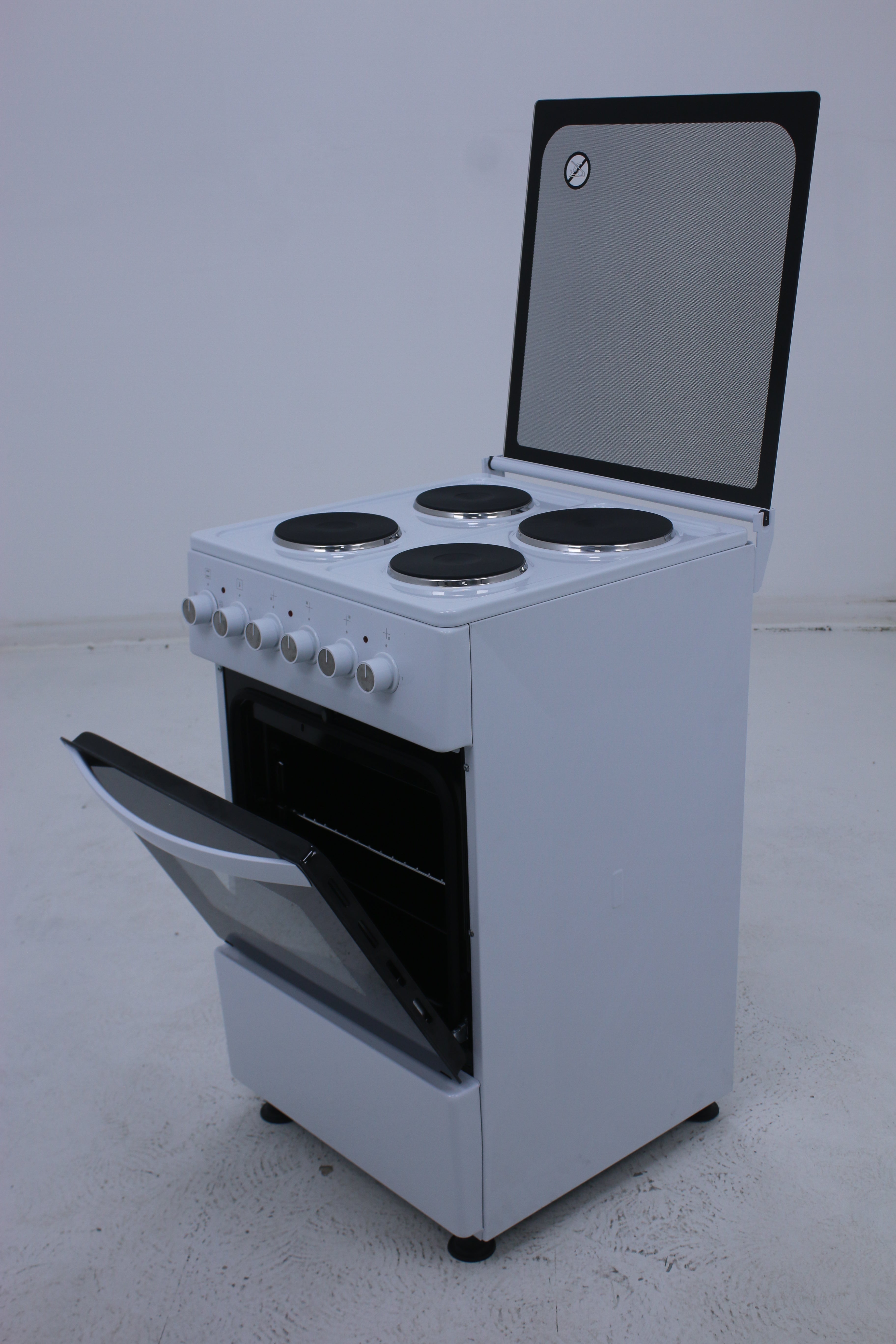 Fiesta – Freestanding Electric Cooker 50cm, 4 Hot Plates, White