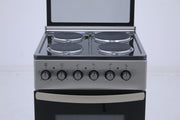 Fiesta – Freestanding Electric Cooker 50cm, 4 Hot Plates, Silver
