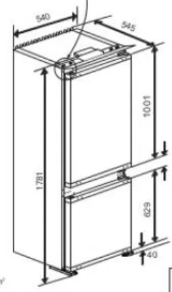 BLOMBERG -Built-In Fridge Freezer – No Frost –