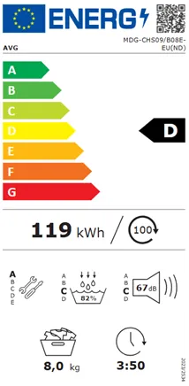 AVG HEAT PUMP DRYER 8KGS CAPACITY