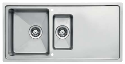 1 and 1/2 Bowl Sink with Drainer – 1000 × 500 mm
