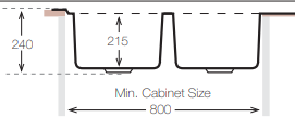 Stainless Steel Sink – 2 Bowls 1 Drainer, 1160 × 500 mm