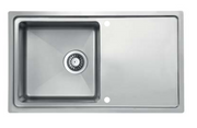 Stainless Steel Sink – 1 Bowl 1 Drainer, 860 × 500 mm