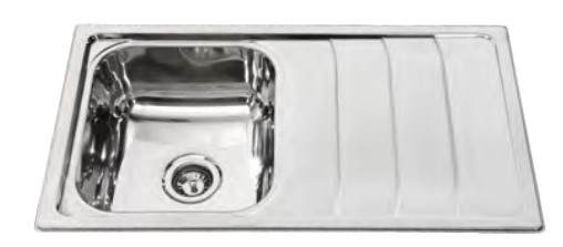 1 Bowl 1 Drain Sink – 860 × 500 mm