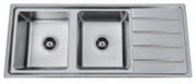 Stainless Steel Sink – 2 Bowls 1 Drainer, 1200 × 500 mm