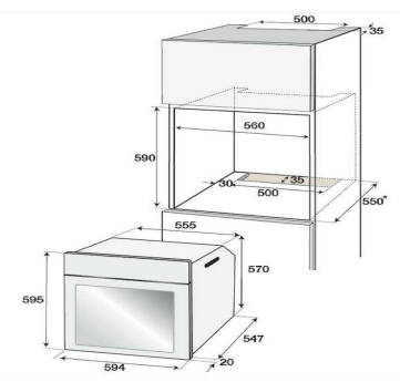 Blomberg Built In Electric Oven 71L Inox
