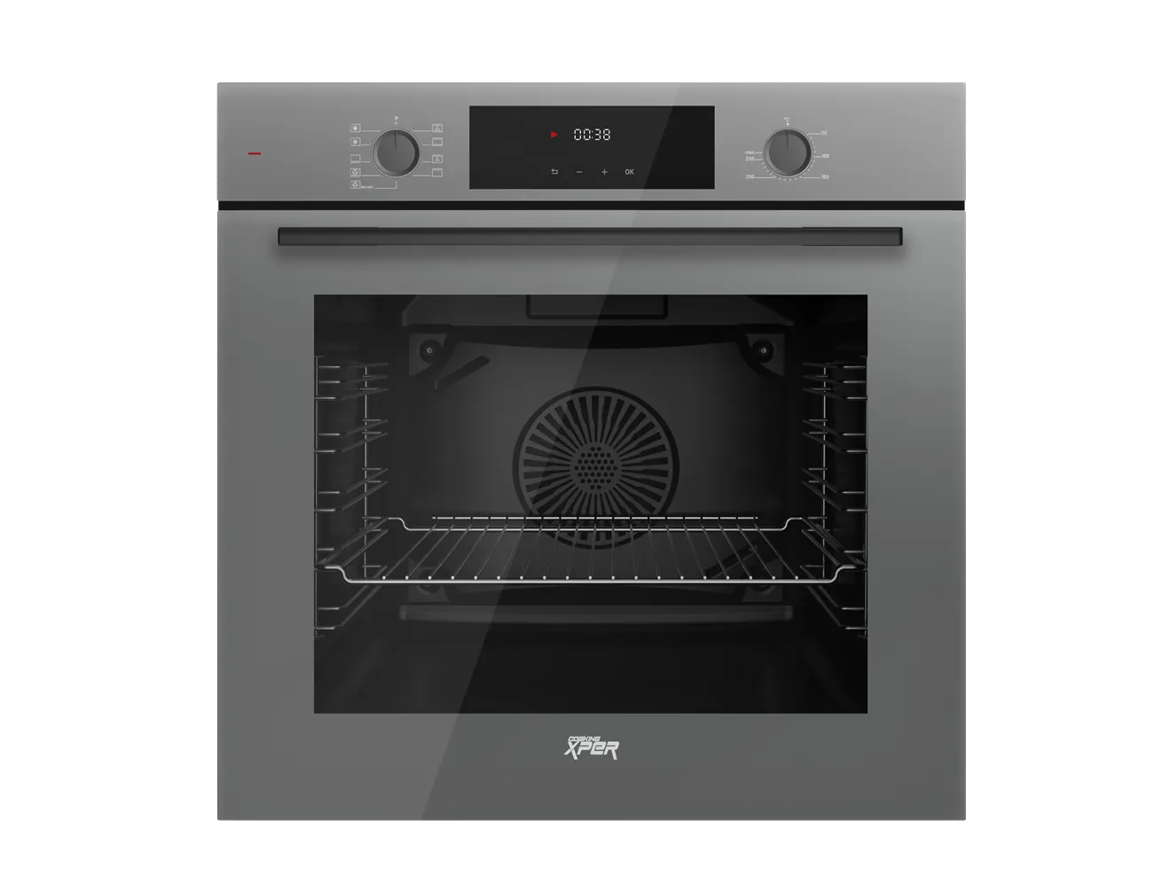 XPER Built In Electric Oven – 9 Function – Grey Glass – Class A