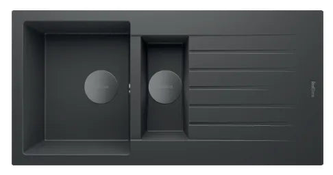 GRANITEK – Granite Sink 1½ Bowl with Drainer 100cm Black