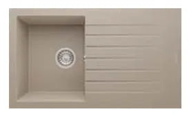 Granitek Sink – 1 Bowl 1 Drain, 860 × 500 mm, Beige