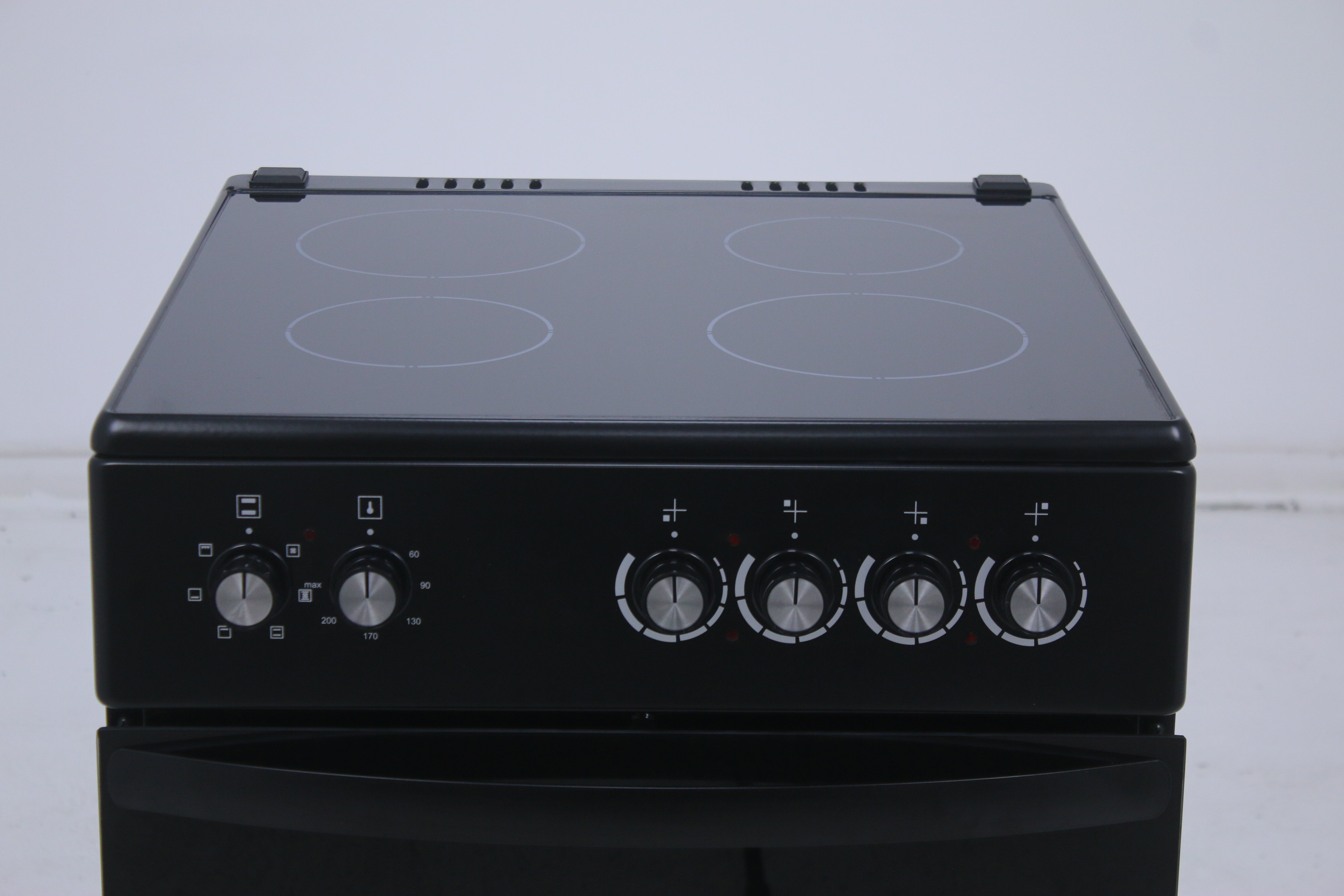 FIESTA - Freestanding Electric Oven with 4 Zone Ceramic Hob 60cm Black