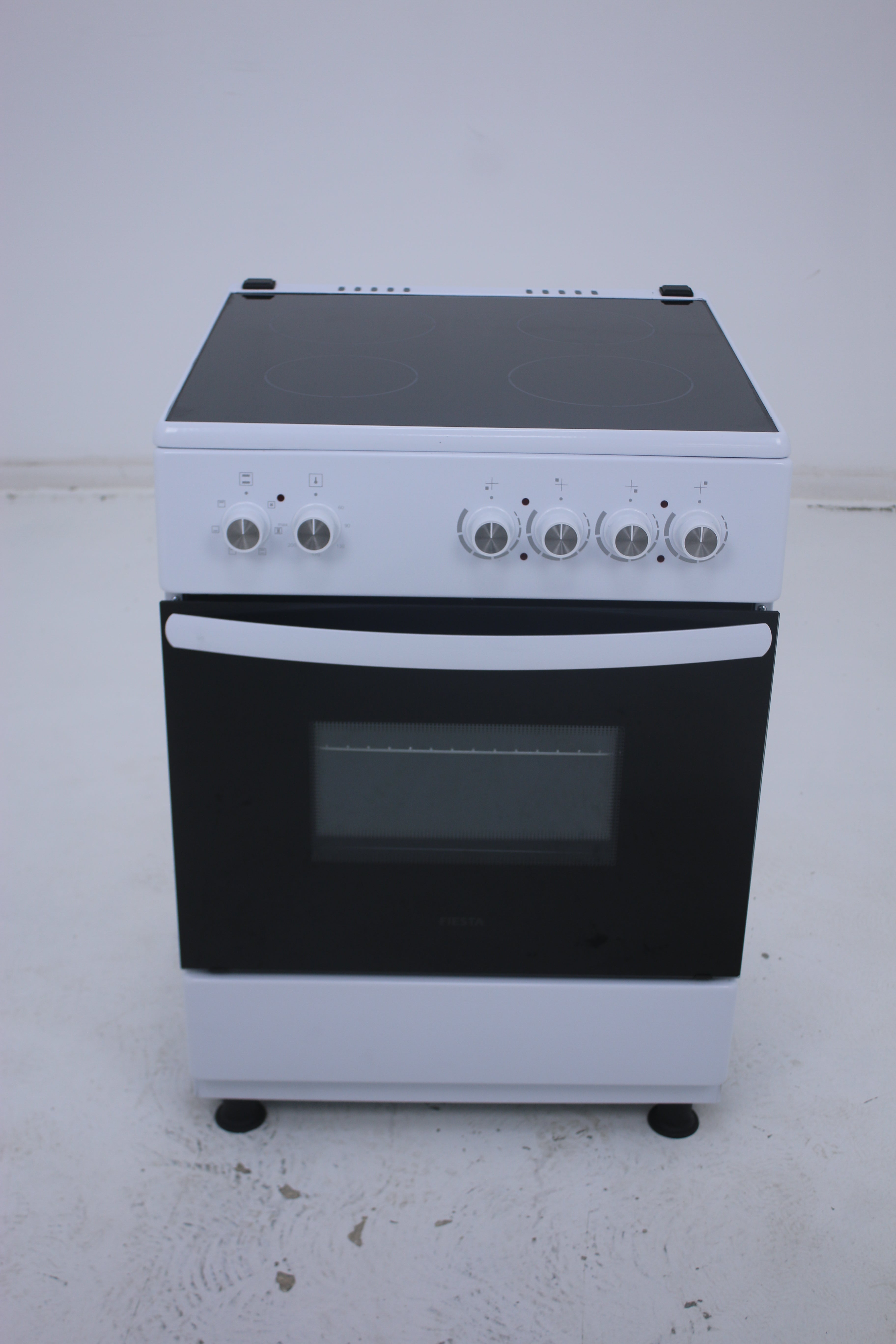 FIESTA - Freestanding Electric Oven with 4 Zone Ceramic Top 60cm - Black