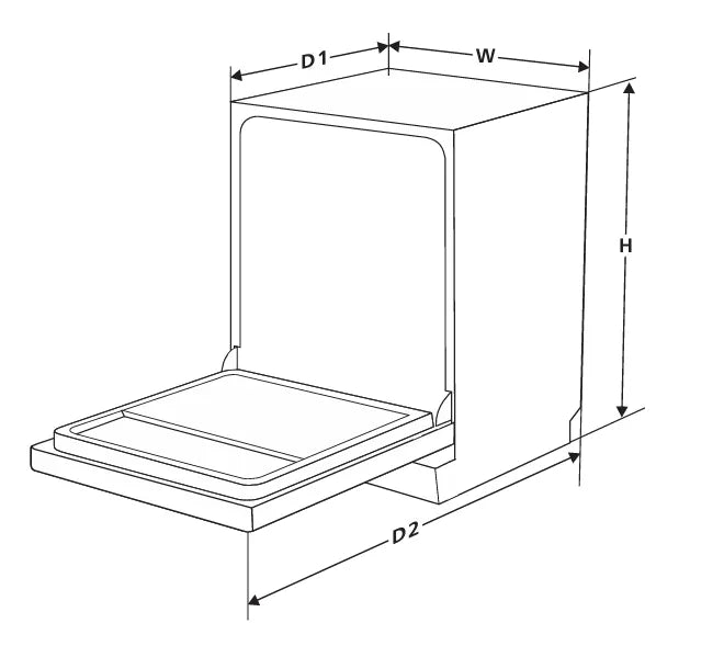 AVG 60cm Built-In Dishwasher – 12 Place Settings – Class E