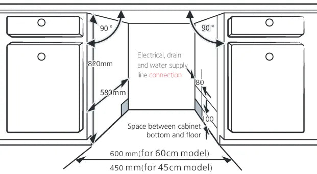 AVG 60cm Built-In Dishwasher – 12 Place Settings – Class E