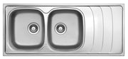 Stainless Steel Sink – 2 Bowls 1 Drainer, 116 × 50 cm