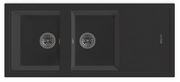 GRANITEK - Granite Sink 2 Bowls with Drainer 116cm Black