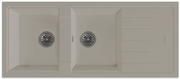 GRANITEK - Granite Sink 2 Bowls with Drainer 116cm Cream