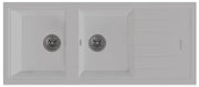 GRANITEK - Granite Sink 2 Bowl with Drainer 116cm White