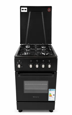 FIESTA FREESTANDING OVEN WITH 4 GAS BURNERS BLACK