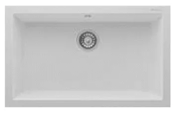 RealStone Sink – 1 Square Bowl, 770 × 475 mm, White