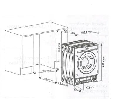 HAUSS BUILD IN WASHING MACHINE 10KGS CLASS A INVERTER MOTOR