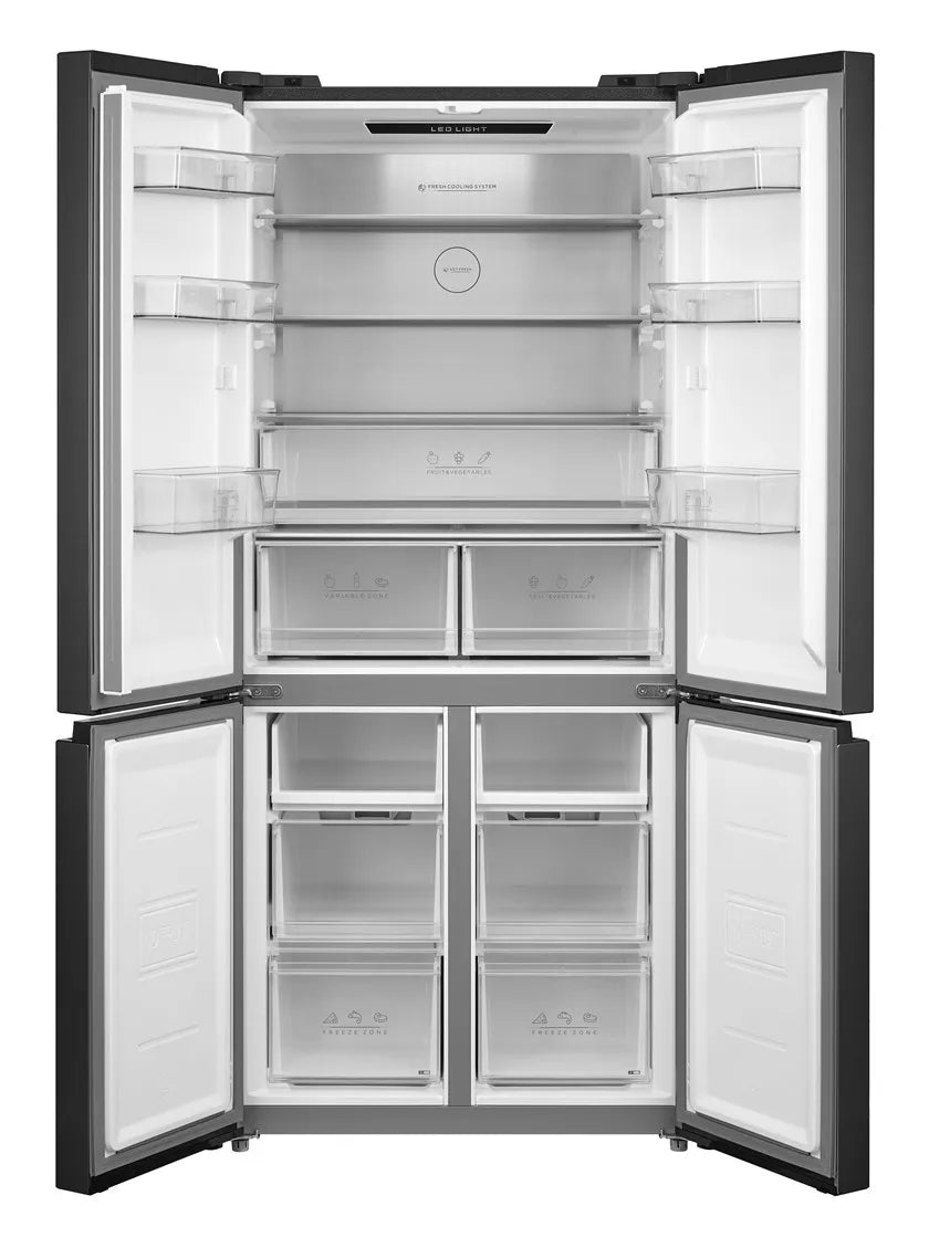 AVG – Quad Door Fridge Freezer – 515L – No Frost – Dark Inox – Class E