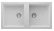 Granitek Sink – 2 Bowls, 970 × 520 mm, White